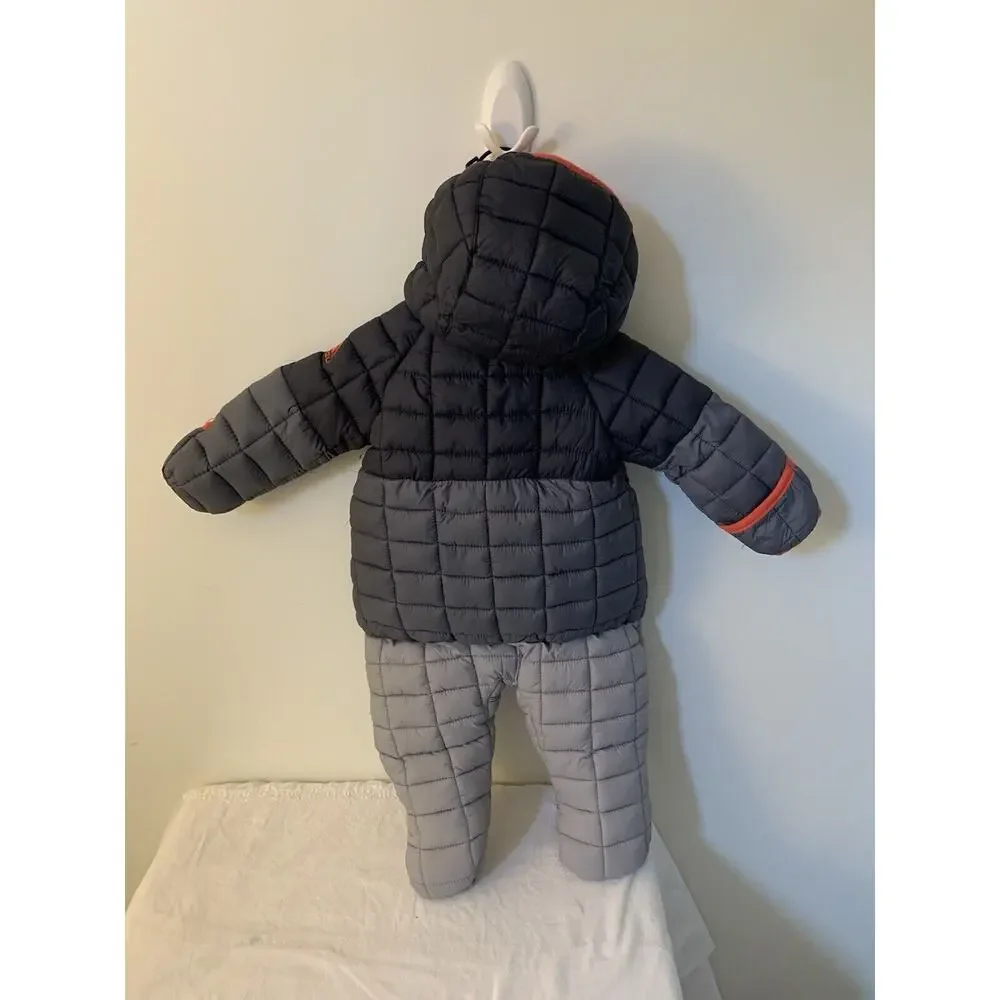 Snozu Fleece Lined Snowsuit Size 3-6 Months Baby Hooded Bunting Outerwear - Picture 3 of 9